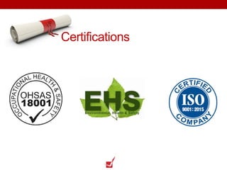 Certifications
 
