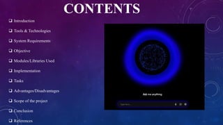 this is a jarvis ppt for jarvis ai assistant lovers and this is for you ...