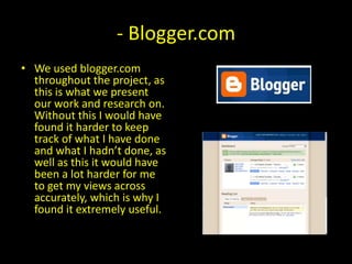 Myspace.comWe used MySpace to find our band and also the song for our music video and marketing package, as well as this we also used it to ask for permission. Without MySpace, I think it would have been a lot harder for me and my partner to find a new band to feature in our package, as well as this it allowed us to get a taster of what the bands house style is like. 