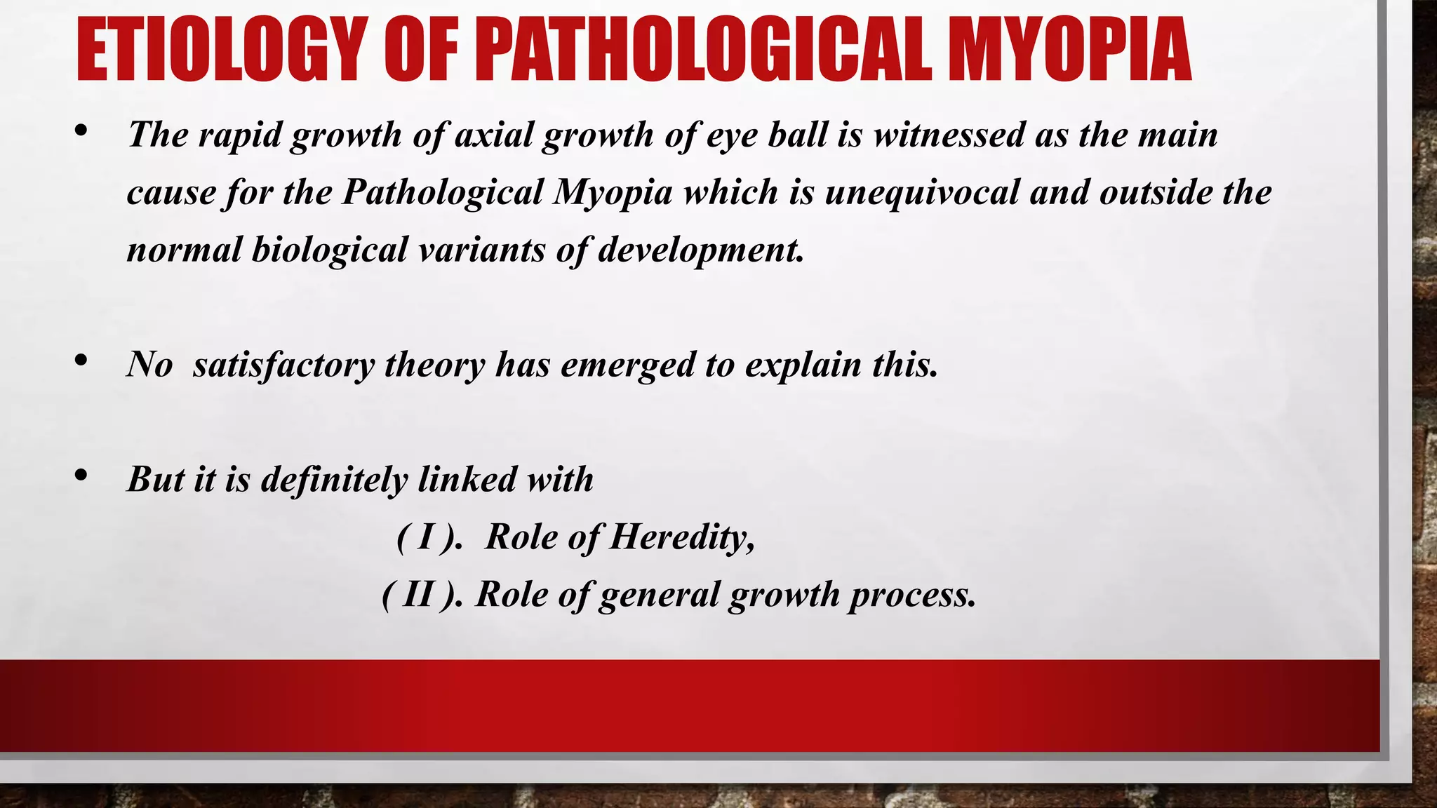 Pathological Myopia | PPTX