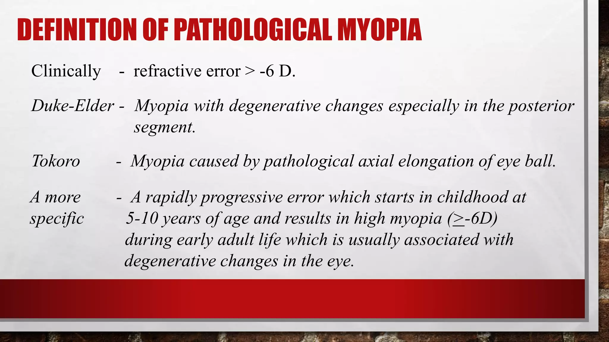 Pathological Myopia | PPTX