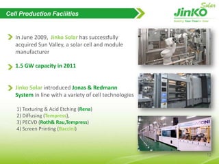 Headquartered in San FranciscoCentralized Production and Regional WarehouseJinkoSolar production facilities in Zhejiang and Jiangxi