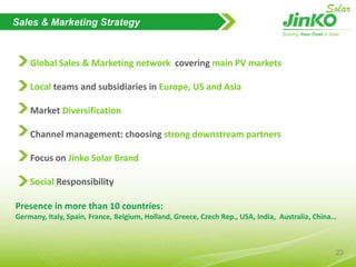 Precise data-recording & supervision for all the   manufacturing QC pointsProduct traceability controlTracking card with unique barcodes tracing           from module back to ingot. Data to be well kept.  Research & DevelopmentProminentR&D Team with around 60 R&D personnel  with  Doctor /Master degrees driving significant conversion efficiency improvementsInnovalight nanotech-based silicon ink and processing platform and newly invented processing technology within Jinko SolarPseudo-mono technology high powering new application of crystalline technologyJinko Research center to be launched in 2011      and wide cooperation with leading universities        for production optimization