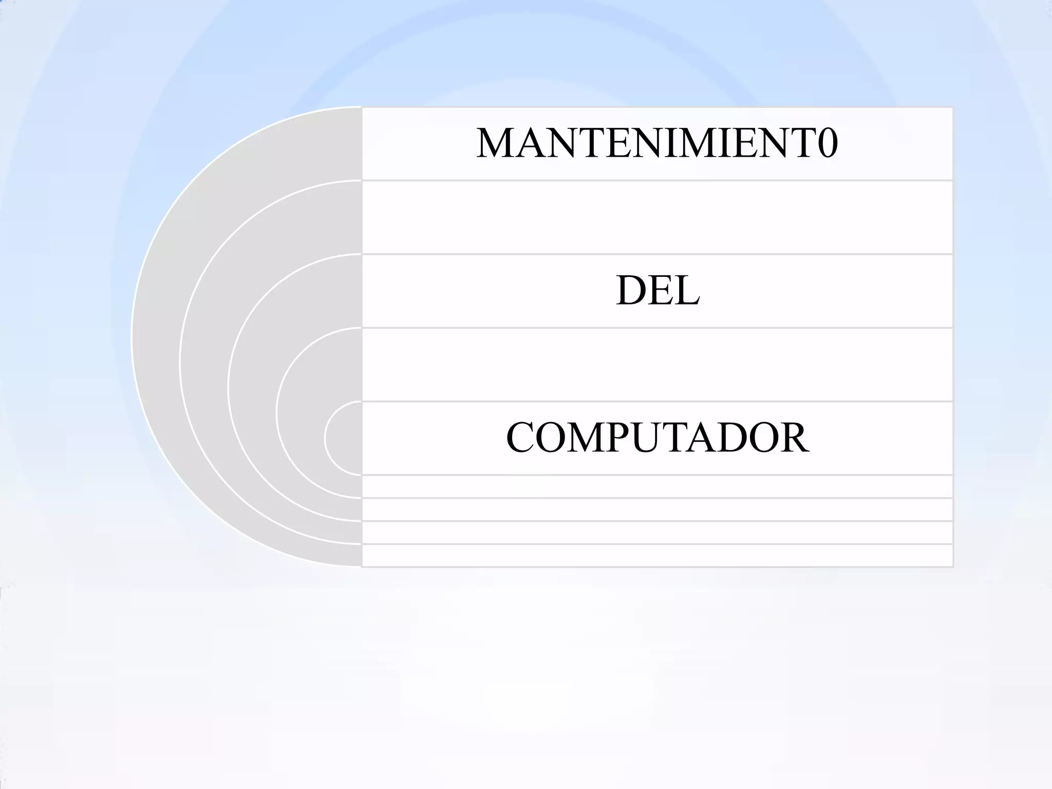MANTENIMIENT0


    DEL


 COMPUTADOR
 