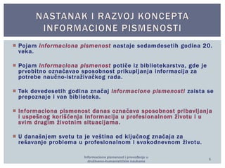 Informaciona pismenost i prevođenje u 
društveno-humanističkim naukama 
5 
 