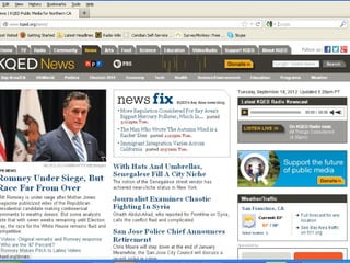 KQED News Associates
Example of debriefs