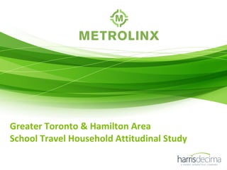 Greater Toronto & Hamilton Area School Travel Household Attitudinal Study 