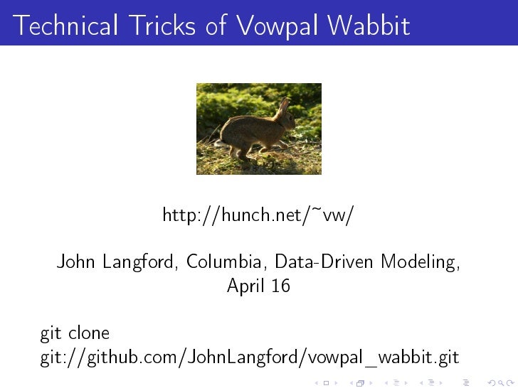 vowpal wabbit
