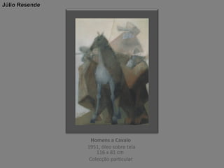 Júlio Resende

Homens a Cavalo
1951, óleo sobre tela
116 x 81 cm
Colecção particular

 