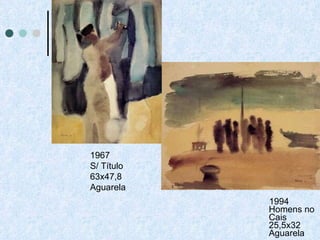 1994 Homens no Cais 25,5x32 Aguarela 1967 S/ Título 63x47,8 Aguarela 