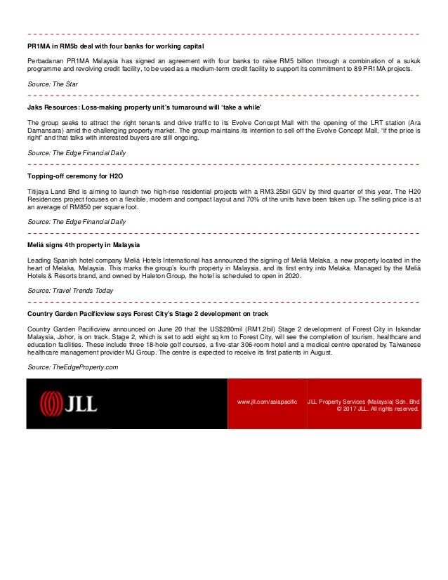 Jll Malaysia Real Estate Newsflash 23 06 2017