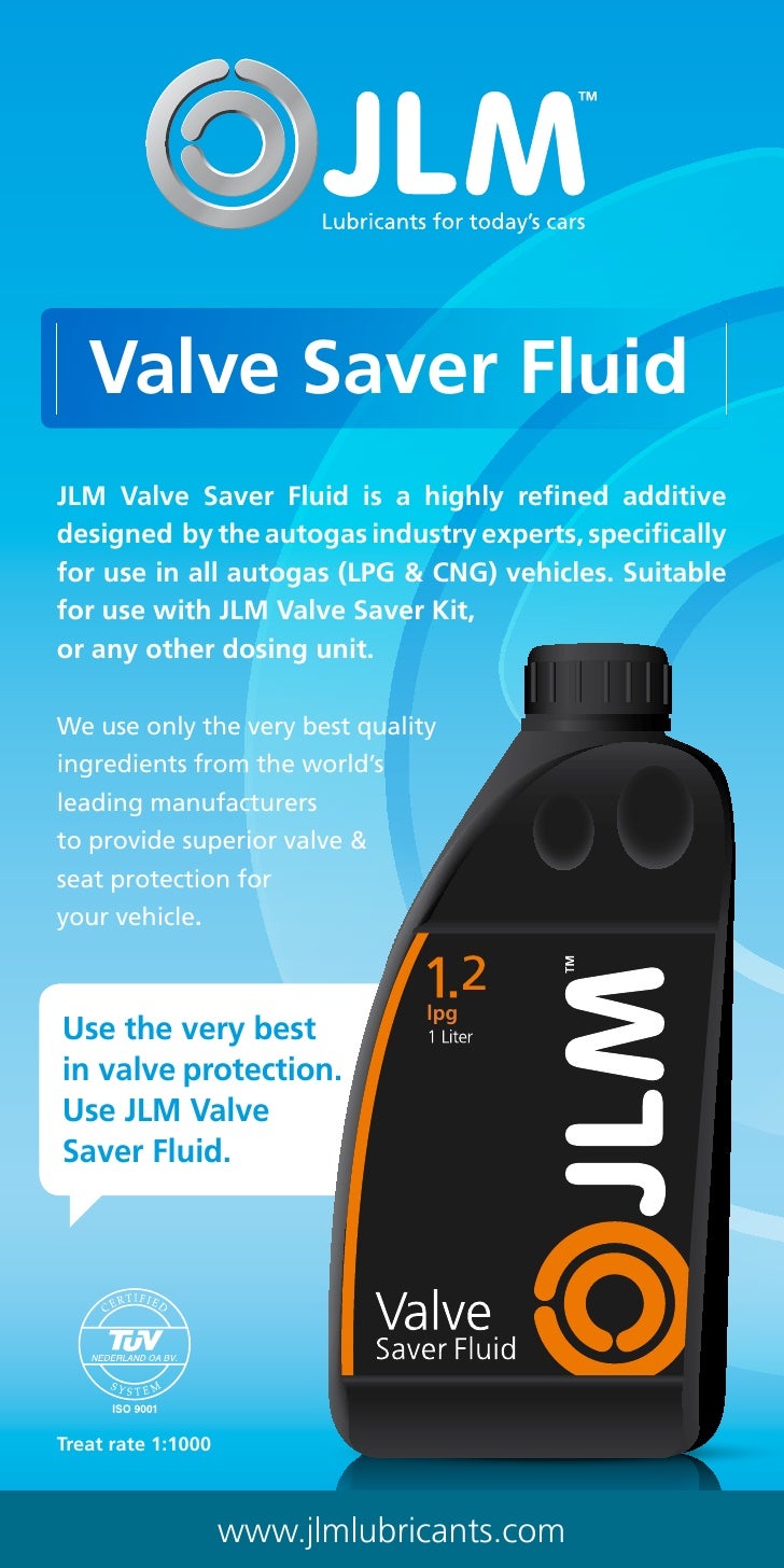 JLM Valve Saver Fluid leaflet GB