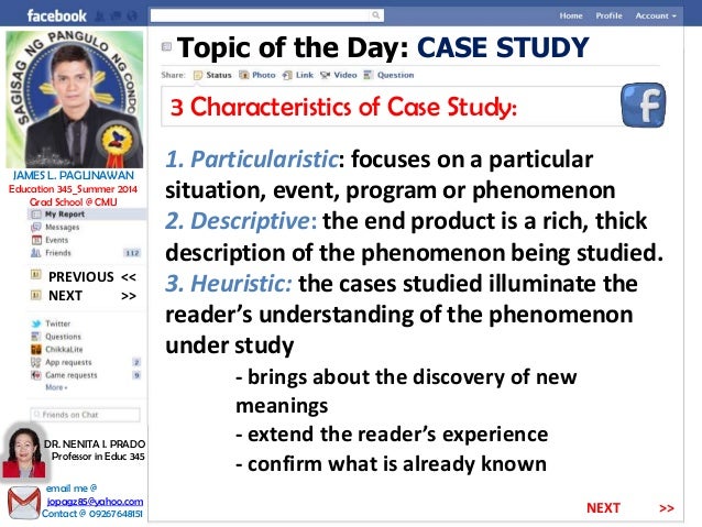 characteristics of a case study research design