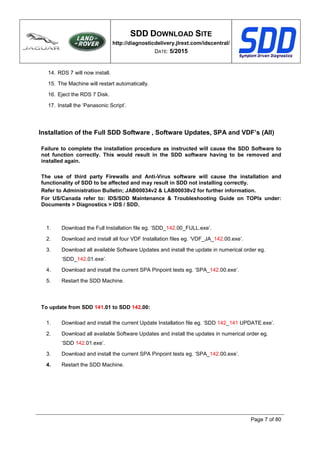 Jlr vci jaguar and land rover sdd software install guide | PDF