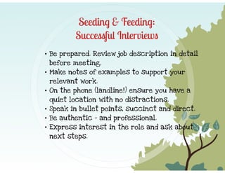 From Roots To Results: Nurturing a Successful Job Search