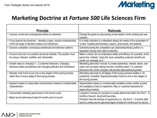 From:From:
Marketing Doctrine at Fortune 500 Life Sciences Firm
Challagalla, Murtha, and Jaworski (2014)
Principle Rationa...