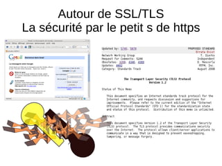Autour de SSL/TLS La sécurité par le petit s de https 