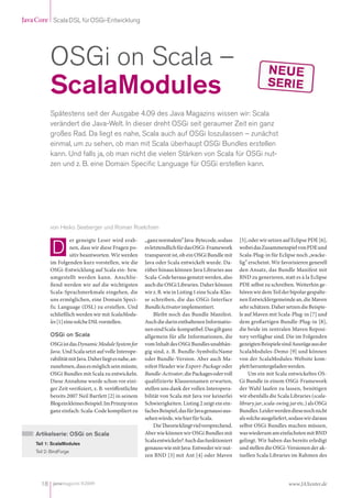 Java Core Scala DSL für OSGi-Entwicklung




           OSGi on Scala –
           ScalaModules
           Spätestens seit...