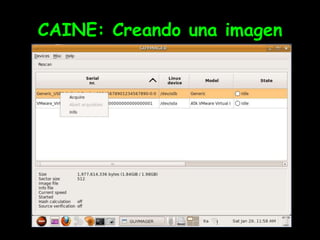 CAINE: Creando una imagen