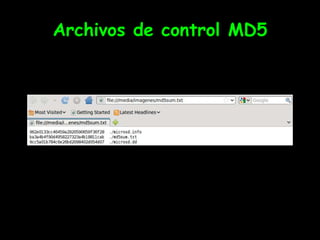 Archivos de control MD5