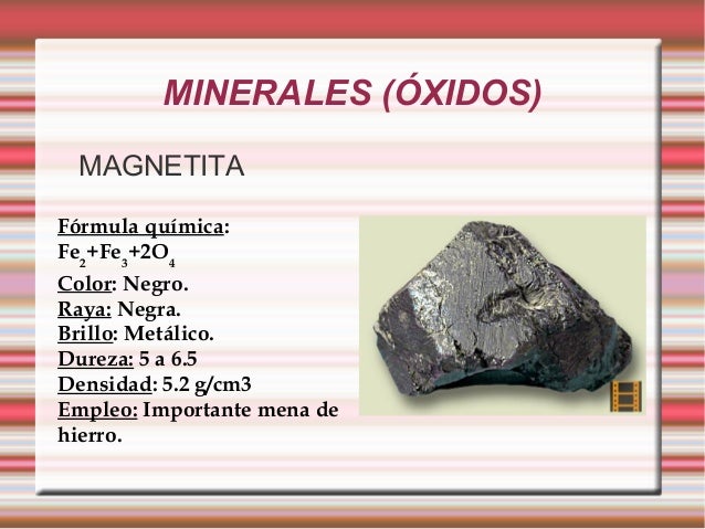 MINERALES. ÓXIDOS