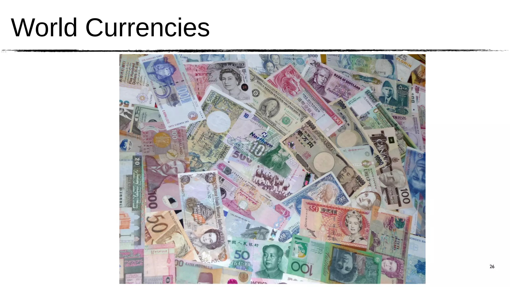 World Currencies




                   26
 
