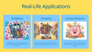 Application Real Life Situations for Algebraic Expressions | PPTX