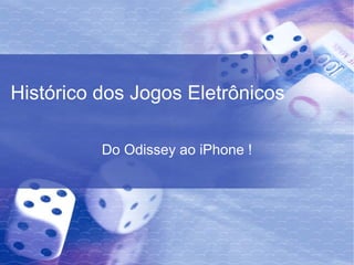 Histórico dos Jogos Eletrônicos Do Odissey ao iPhone ! 
