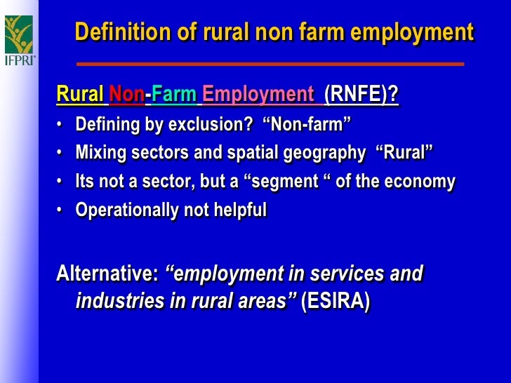 Rural Non Farm Employment getting the jobs done