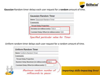 Gaussian Random timer delays each user request for a random amount of time.
Uniform random timer delays each user request for a random amount of time.
 