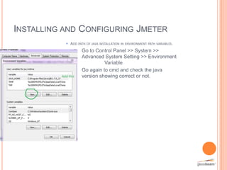 Performance testing using Jmeter for apps which needs authentication | PPTX