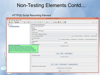 Non-Testing Elements Contd...
HTTP(S) Script Recording Element
 