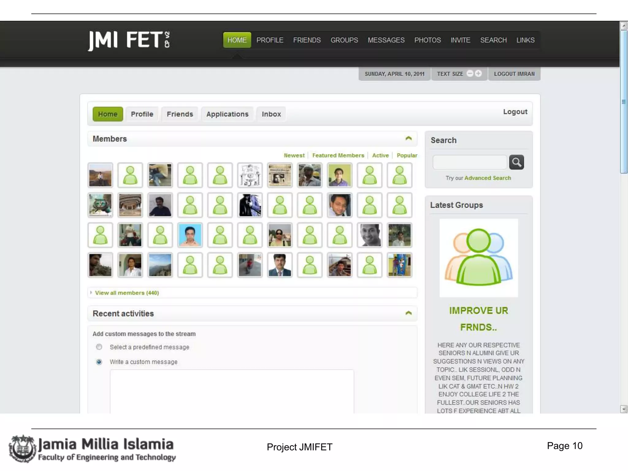 Internship Team - The team will dedicatedly work for exploring internship opportunities for JMIFET students. The Team responsibilities include interacting HR personnel and Alumni in Fortune 500 Companies.The following layered Structure will be followed going forward:  