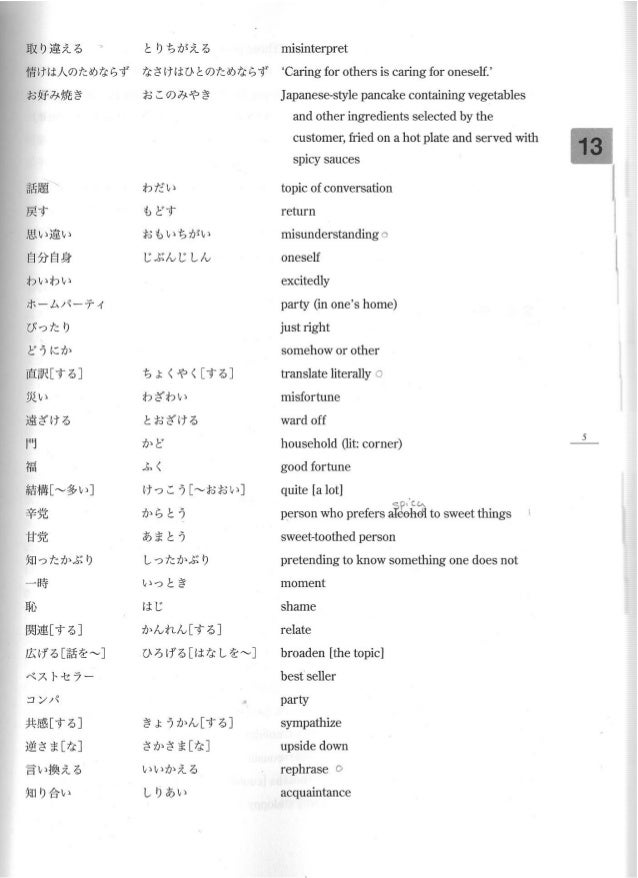 Jml Minna Chuukyuu Ii Translation Grammatical Notes