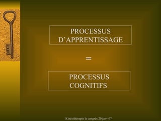 = PROCESSUS D’APPRENTISSAGE PROCESSUS COGNITIFS  