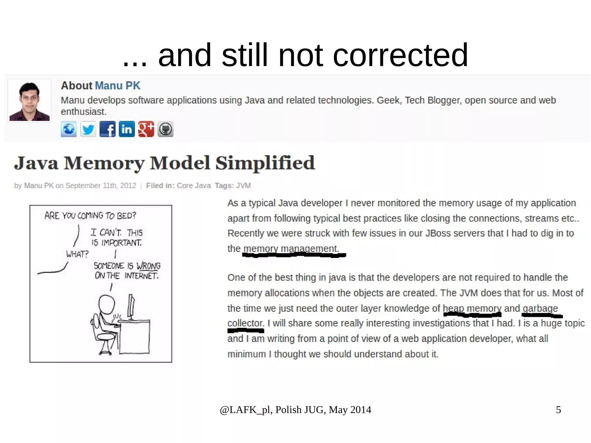 ... and still not corrected @LAFK_pl, Polish JUG, May 2014 5 