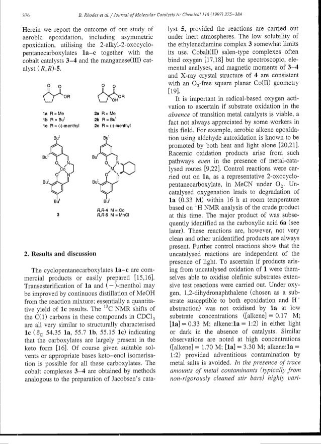 Journal Molecular Catalysis A 1997 v116 p375