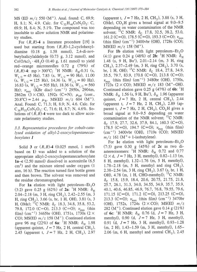 Journal Molecular Catalysis A 1997 v116 p375