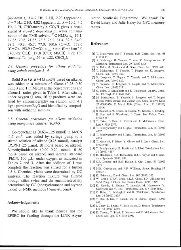 Journal Molecular Catalysis A 1997 v116 p375