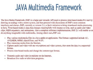 Java Media Player thorugh JMF | PPT