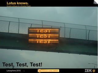 Test, Test, Test!
        18
 