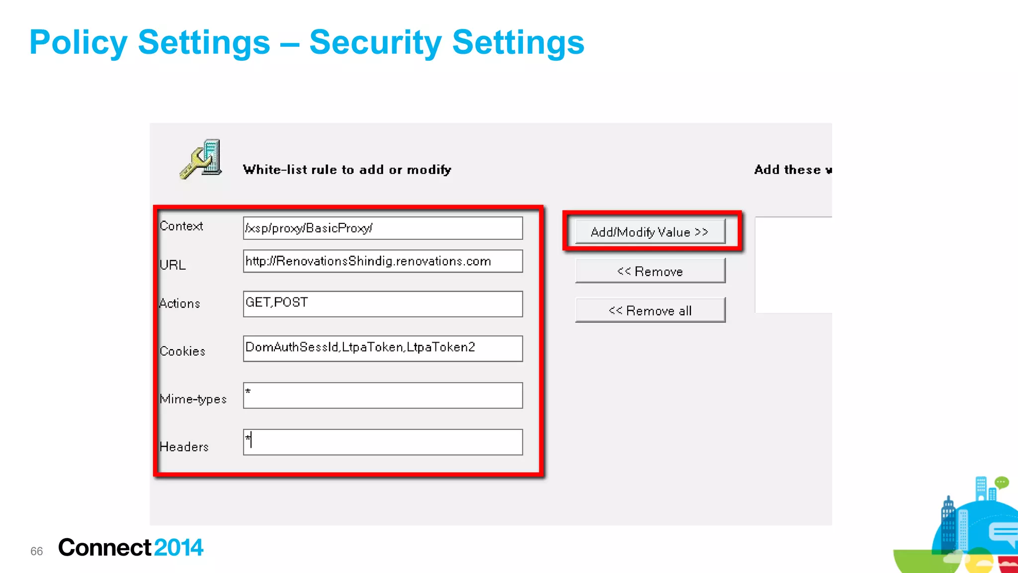 Policy Settings – Security Settings

66

 