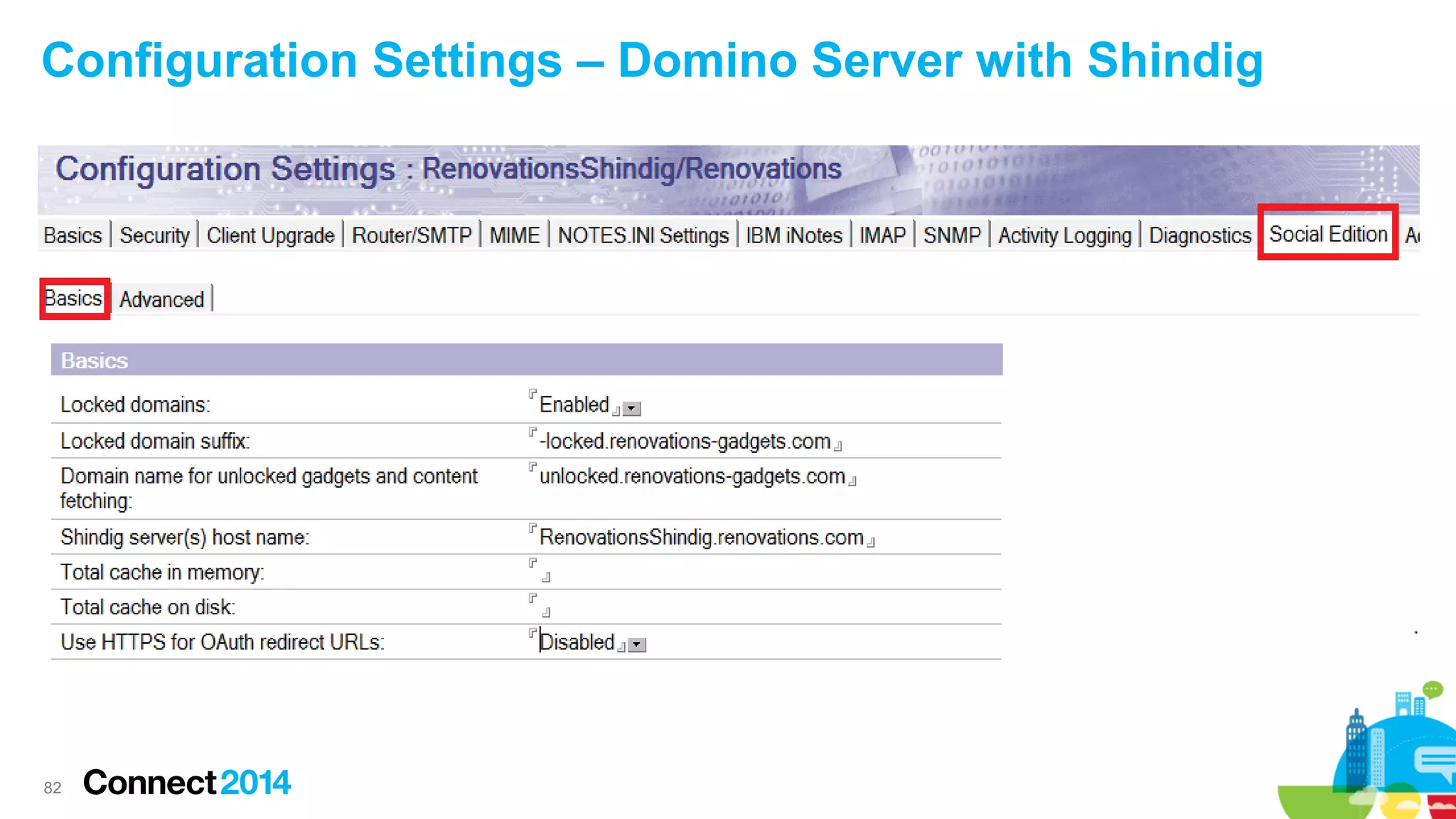 Configuration Settings – Domino Server with Shindig

82

 