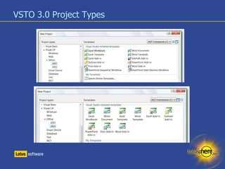 VSTO 3.0 Project Types 
