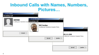 Inbound Calls with Names, Numbers,
Pictures…

8

 