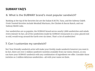 Subway Training.pdf Subway Star Wars Training Manual | PDF