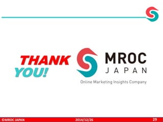 ©MROC JAPAN 292014/12/26
THANK
YOU!
 