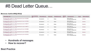 #8 Dead Letter Queue…
• Hundreds of messages
• How to recover?
Best Practice
 