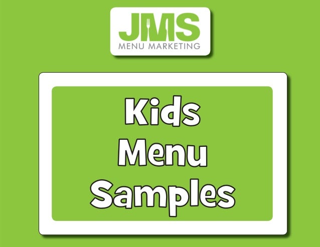custom kids menus activity sheets samples