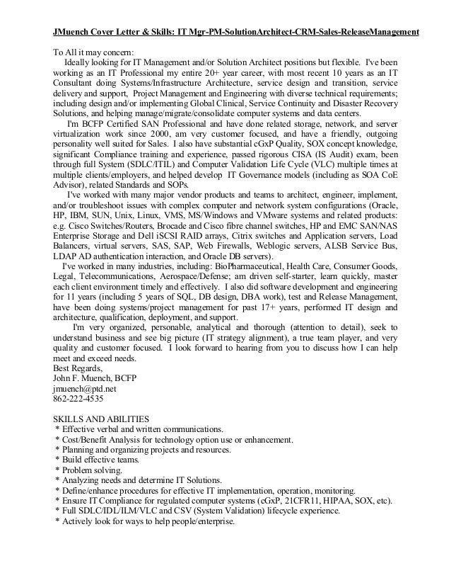 objective cover letter